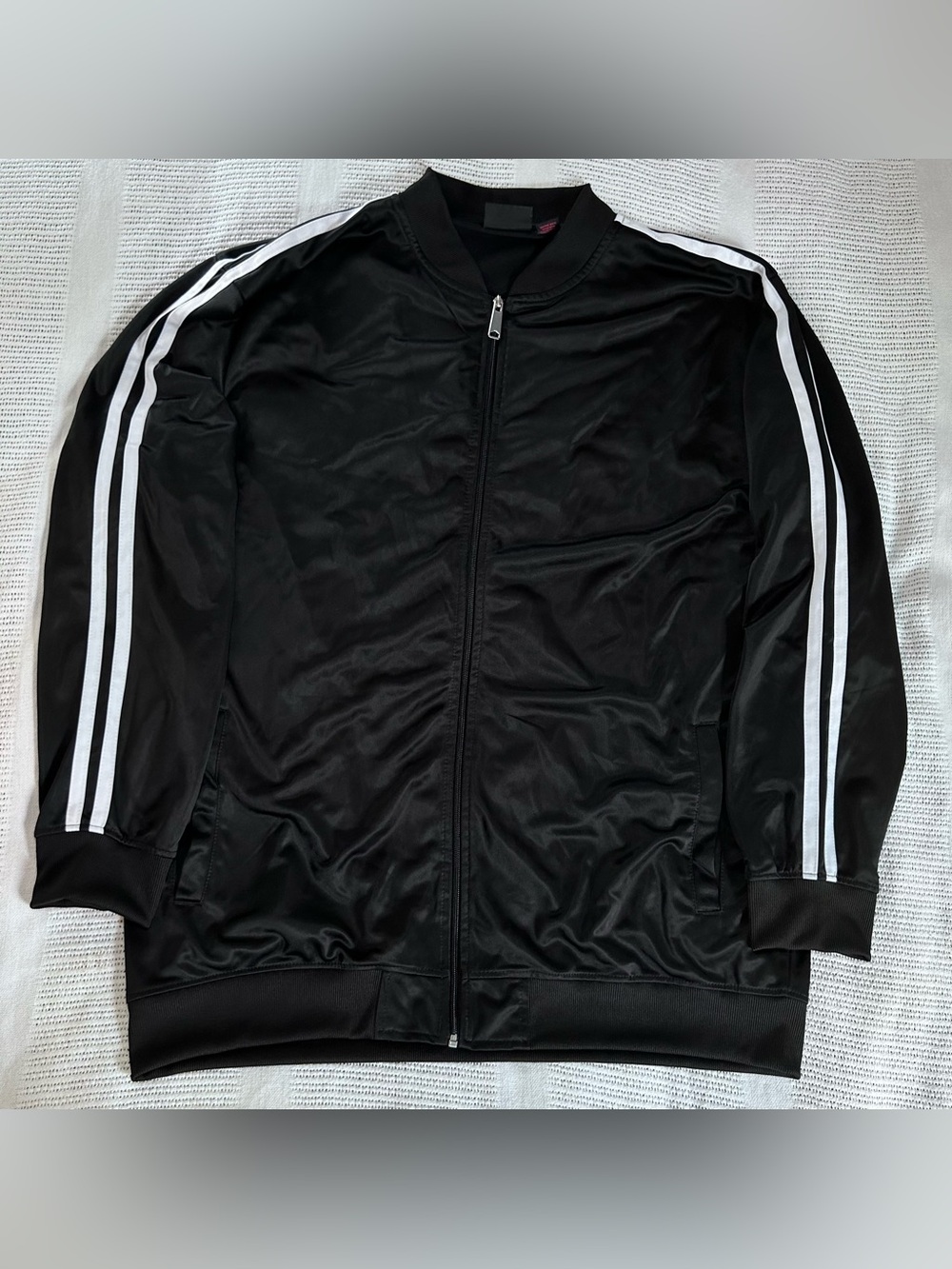 Linea Uomo 5XL Black Track Jacket 2Stripe